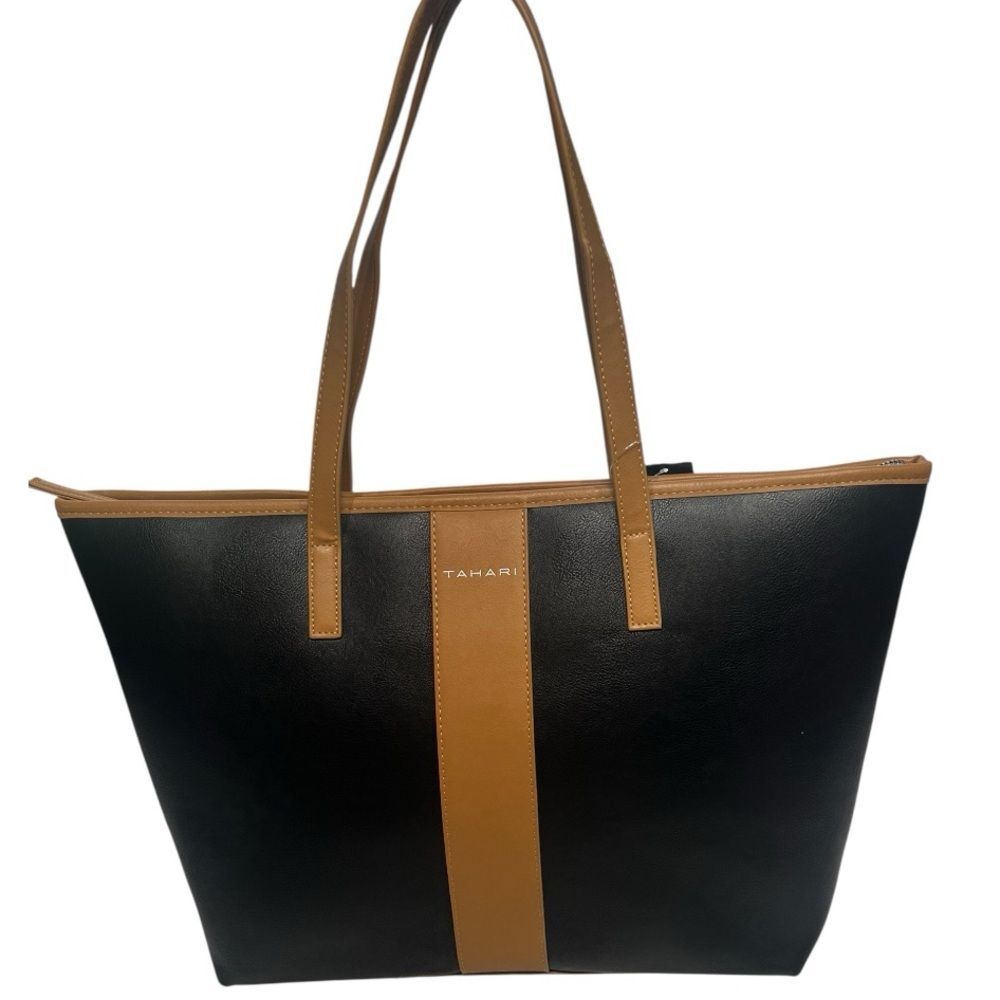 🆕Tahari Elegant Black and Brown Tote